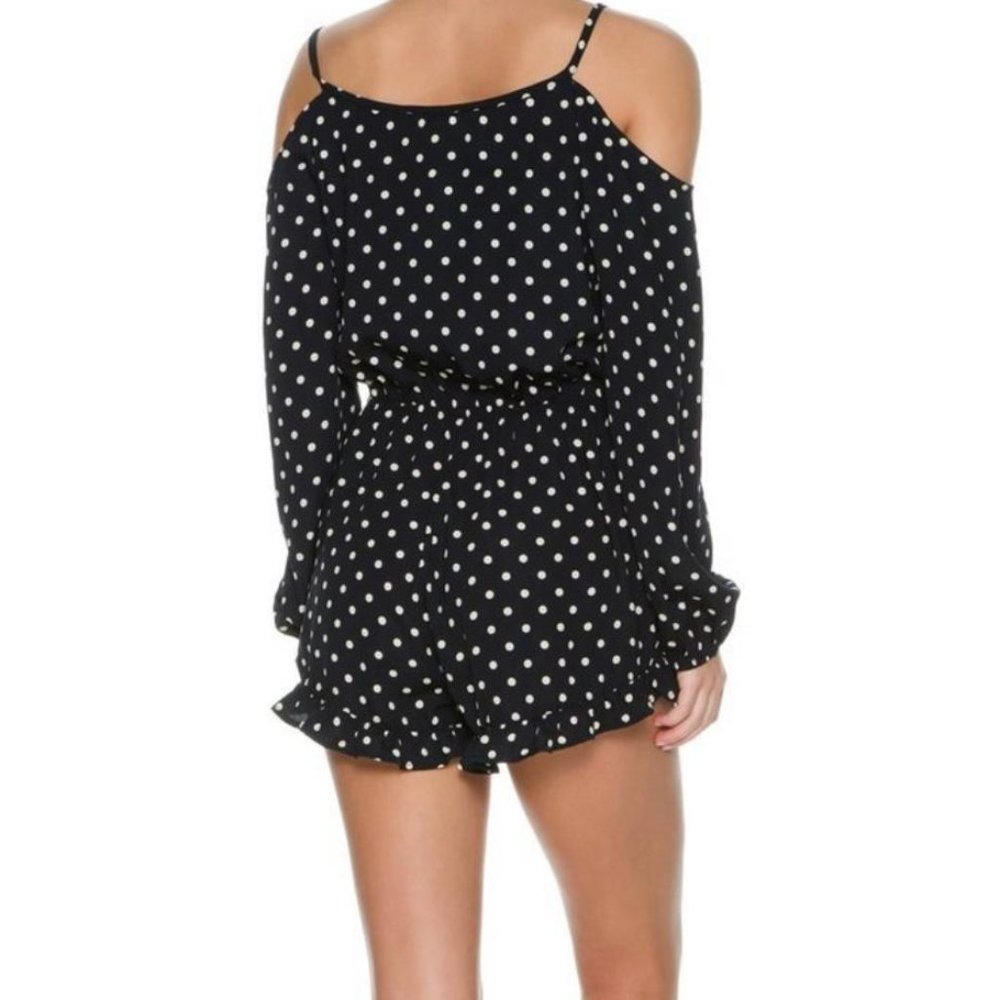NEW Swell polka dot sunny shoulder ruffled romper - Picture 2 of 7